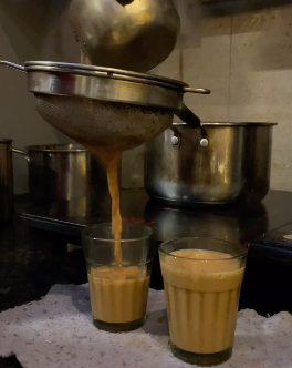 Pouring chai